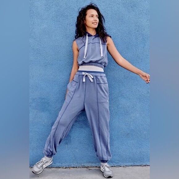 NWT Free People Off The Block PANT HOODIE Set WHITE - Picture 3 of 5